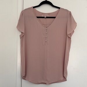 Philosophy Soft Pink V-Neck Blouse